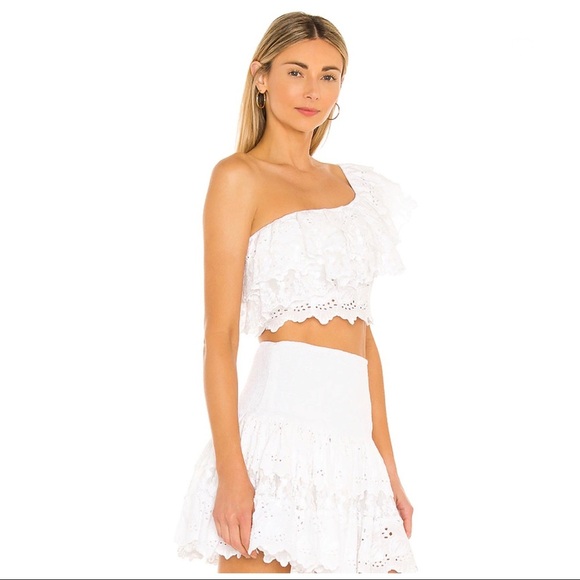 REVOLVE Place Nationale Melo Ruffle Top in White - Picture 2 of 5